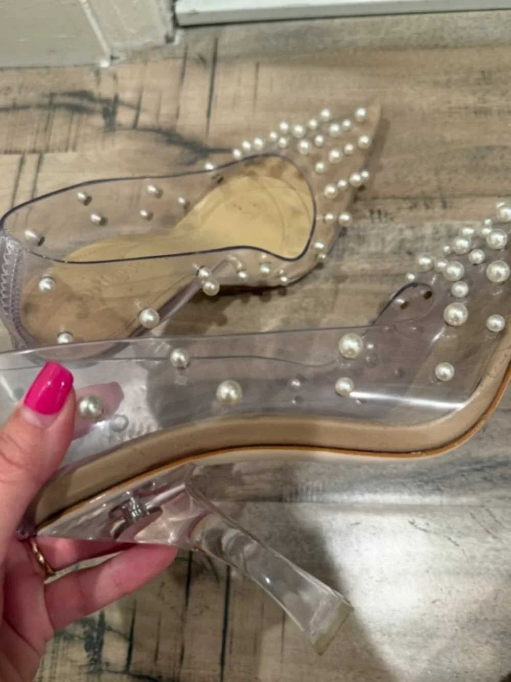 Cult Gaia bijan faux pearl-embellished pvc pumps - 38